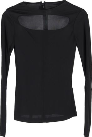 Victoria Beckham Cutout Crepe Top in Black Viscose