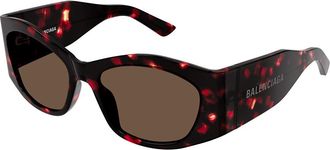 Balenciaga BB0329S 002 Womens Sunglasses Tortoiseshell Size 56