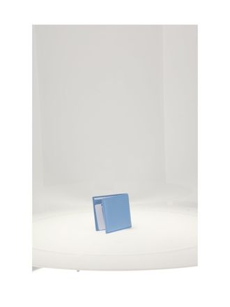 Celine Mens Bi-Fold Wallet Sky Blue-Red Lambskin Umbrellas Blue/red