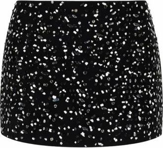 John Richmond Minirok met All-over Versieringen - Dames - Korte rokken - Zwart - 2XS - Rokken