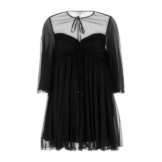 Chlo&eacute; Silk Mini Dress - female - Chlo&eacute; - Short Dresses - Black - XS - Dresses