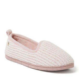 Dearfoams Rachel Marled Chenille Closed Back Slipper in Pale Mauve at Nordstrom, Size X-Large