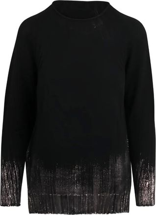 Ploumanac'h ombre-effect crew-neck sweater - Black
