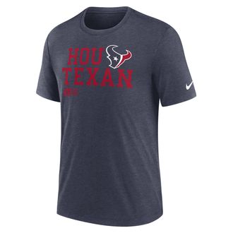 Nike Houston Texans Overlap Lockup Nike Mens NFL T-Shirt in Blue | NJFDEX529H-U66