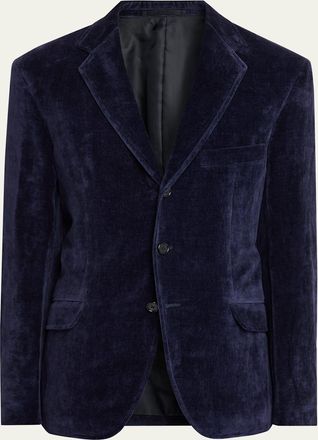 Jil Sander Mens Velvet Single-Breasted Jacket