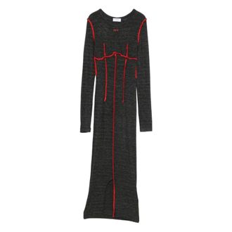 Off-white Kleedjes, Dames, Grijs, S, Dameskleding Jurk Rood Aw 25