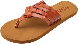Flojos Womens Elena Thong Sandal In Tan/natural
