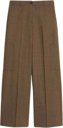 Pennyblack Broek - Dames - Wijde Broeken - Bruin - 2XL - Wol - Broeken