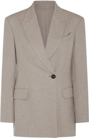 Brunello Cucinelli Light Beige Linen Blazer, Brand Size 40 (US Size 6)