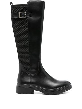 Tamaris platform buckle-detail knee-high boots - Black