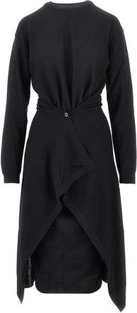Christophe Lemaire Buttoned panels knitted midi dress Woman S