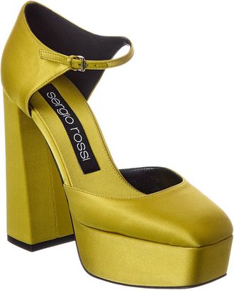 Sergio Rossi Alicia 80 Satin Platform Pump
