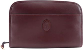 Cartier Pre-owned Leather clutches - Dames - Vintage Clutch - Rood - ONE Size - Leer - Vintage