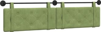 vidaXL Cabecero Colgante Verde Claro Terciopelo Vidaxl