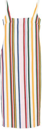 Cala de la Cruz Abito midi Amaranta a righe - Rosa