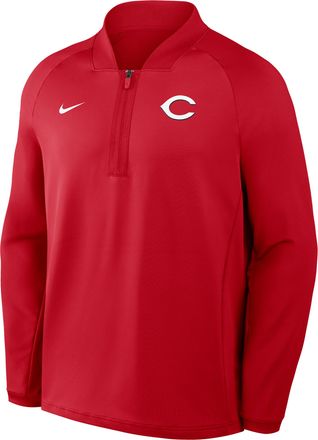 Nike Cincinnati Reds Authentic Collection Nike Mens Dri-FIT MLB 1/2-Zip Long-Sleeve Top in Red | 04H962QRED-KRR