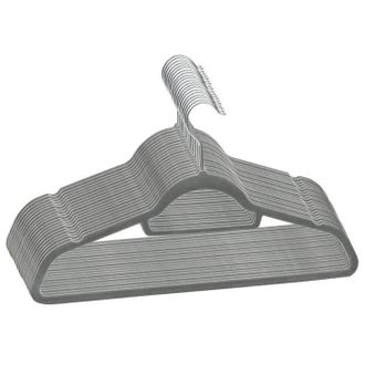 OEM Sale 2025cintres Antid&eacute;rapants 20 Pcs Gris Velours Chill601629