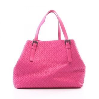 Bottega Veneta Pink Leather Handbag Tote Bag (Pre-Owned)