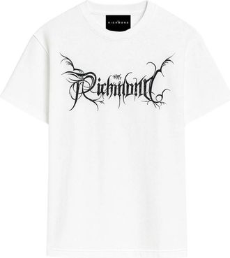 John Richmond Graphic Front Logo T-shirt - Heren - T-shirts - Wit - S - Tops
