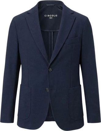 Circolo 1901 Light Jersey Jacket - male - Circolo 1901 - Blazers - Blue - 3XL - Suits