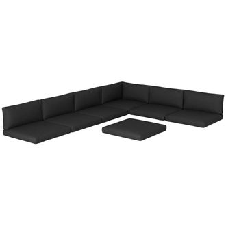 OUTSUNNY Replacement Cushions for Outdoor Furniture Garden Seat Cushion Pad in Black