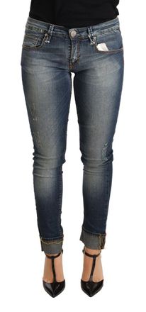 Acht Skinny Versleten Jeans