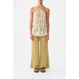 Camilla Gather Neck Hardware Top Ottoman Dynasty at Nordstrom, Size Large Au