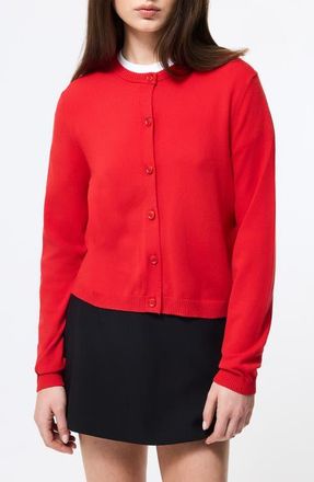 French Connection Crop Cardigan in Mars Red at Nordstrom, Size X-Large