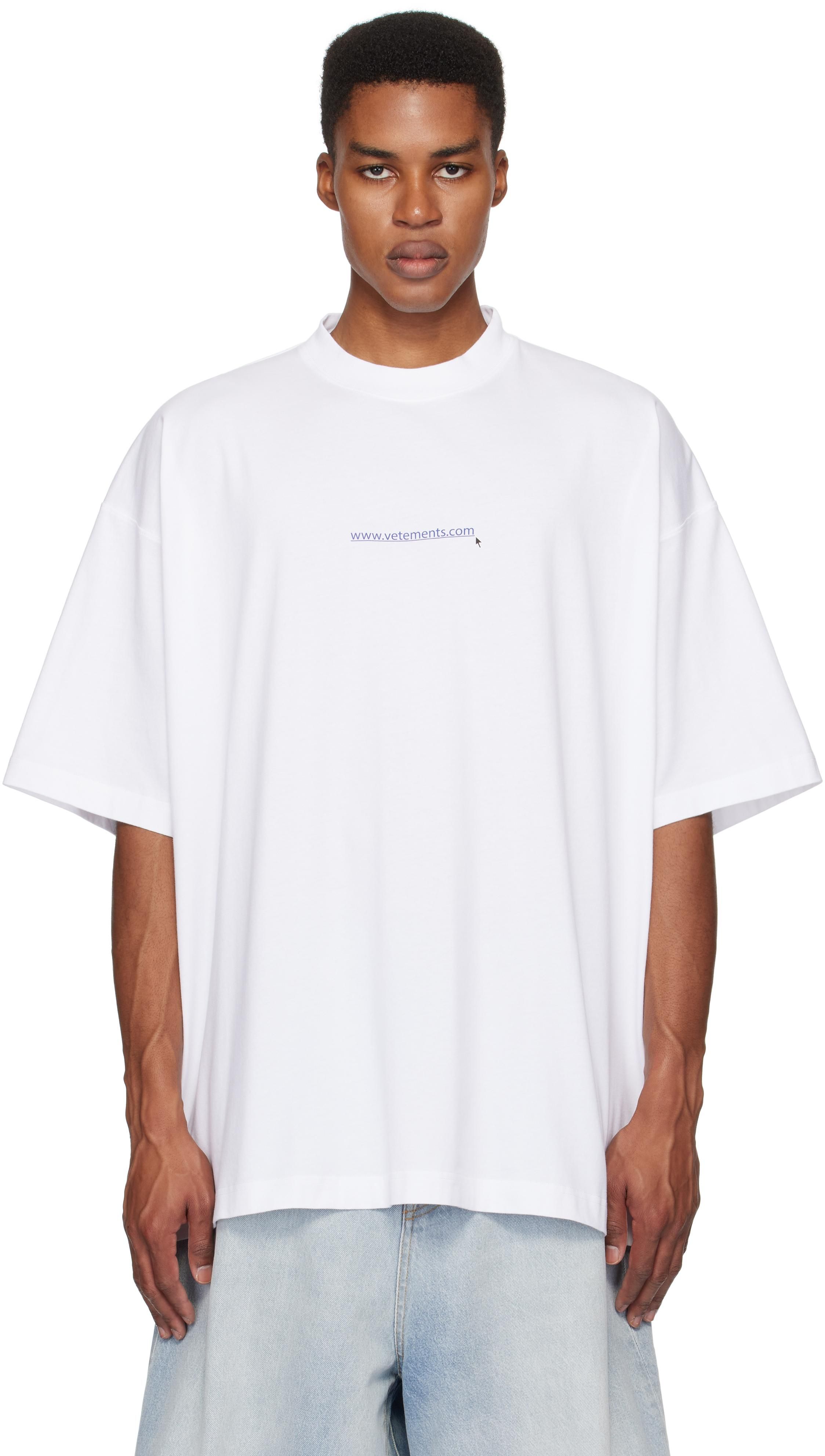 Tシャツ・カットソー VETEMENTS SS23 White cotton t-shirt (WE63TR160W WHITE) VETEMENTS White Cotton Oversize T-shirt | italist