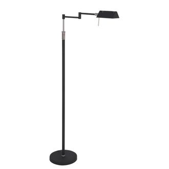 Steinhauer Sienna Karl L&aacute;mpara De Pie Integrada Led Negro Mate, Acero, Vidrio Mate