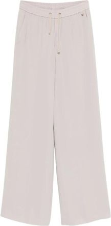 Herno Drawstring Broeken - Dames - Wijde Broeken - Wit - S - Polyester - Broeken