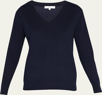 Vince Weekend V-Neck Cashmere Pullover Sweater