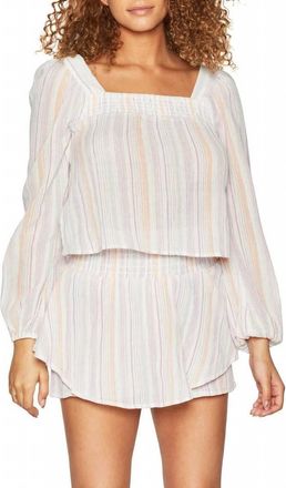 BCBGeneration Striped Square Neck Top In Multi