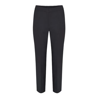 Inwear Marine Blue Flat Trousers with Elastic Waist - female - InWear - Slim-fit Trousers - Blue - 3XL - Trousers