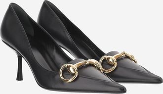 Gucci Womens Leather Pumps Boulevard Black