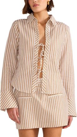 Minkpink Minkpink Artemis Tie Linen-Blend Shirt