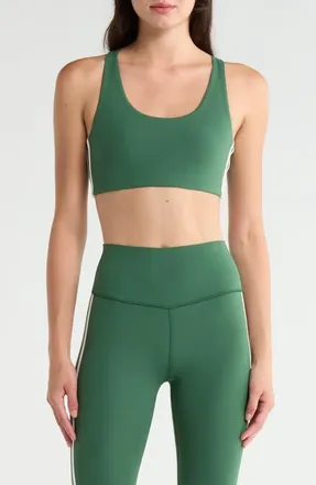 SPLITS59 Ella Airweight Sports Bra in Arugula/White at Nordstrom, Size X-Small Regular