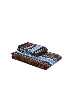 Missoni Home Neoclassic 2-piece Bath Towel Set In Cotton Terry With Zigzag Pattern in Black at Nordstrom