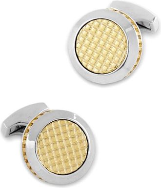 Paul Fredrick Textured Circle Cufflink