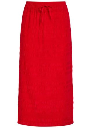 Polo Ralph Lauren Shirred Woven Midi Skirt - Red - 2 (UK4 / Xxs)