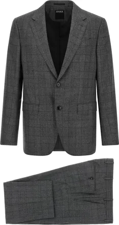 Ermenegildo Zegna Gray Wool Two-Piece Mens Suit