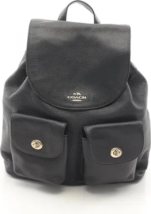 Coach Black Leather Backpack (Pre-Owned)
