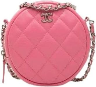 Chanel Pre-owned Mini Crossbody Bag - Dames - Vintage Mini Tas - Roze - ONE Size - Leer - Vintage