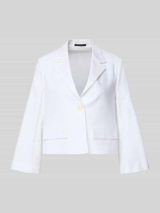 Windsor Blazer aus Leinen-Mix mit Reverskragen in Weiss, Gr&ouml;&szlig;e 34