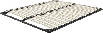 Beliani Somier de láminas independiente 160 x 200 cm estructura de metal 48 listones de madera Combourg