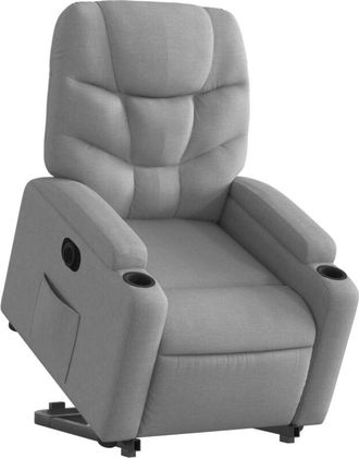 vidaXL Vidaxl - Sillón eléctrico reclinable elevable de tela gris claro