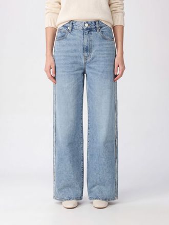 Frame Denim The Crochet Bow High-Waisted Wide Leg Jeans with Lace Inserts