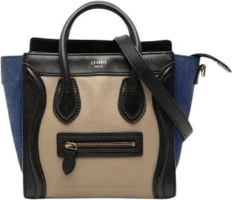 Celine Pre-owned Handbags, female, Beige, Size: ONE SIZE Pre-owned Nano Luggage Tote