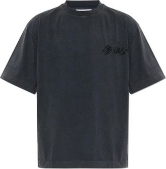 Off-white Logo T-shirt - Heren - T-shirts - Zwart - L - Katoen - Tops
