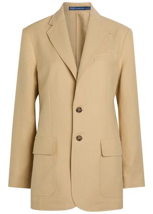 Polo Ralph Lauren Michele Hemp Blazer - Tan - 12 (UK16 / XL)